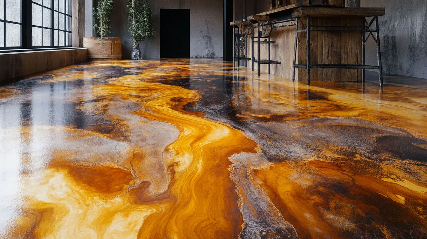 Decorative metallic epoxy finish inspiration