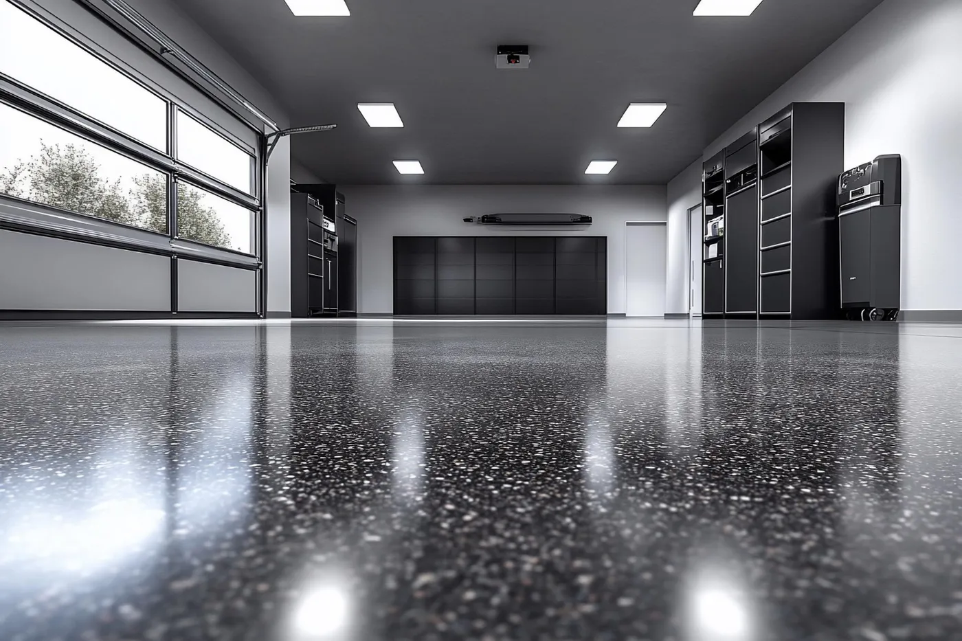 Garage floor coatings finish example