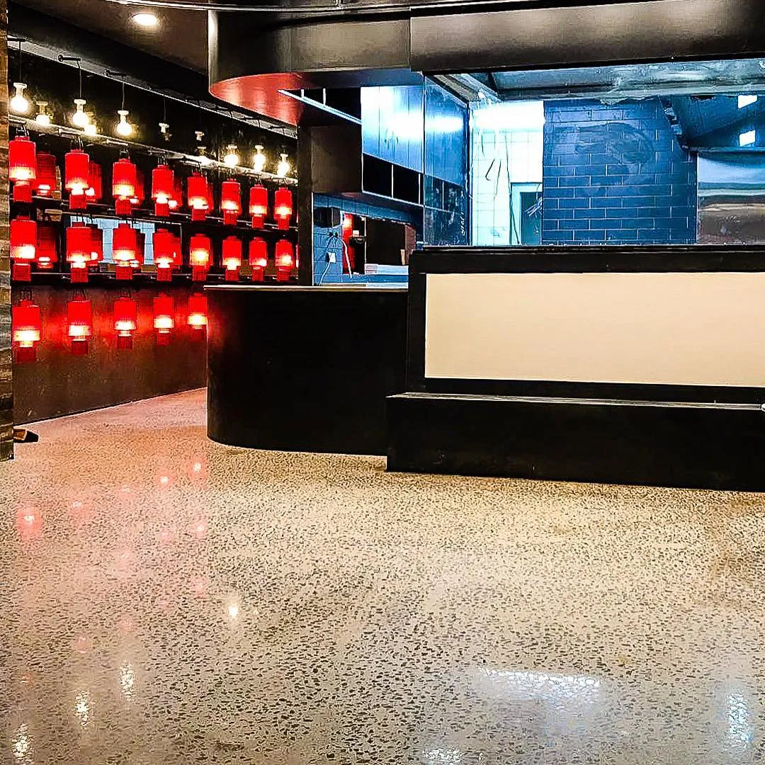 Polished concrete finish example